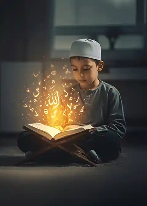 Boy Reading Quran